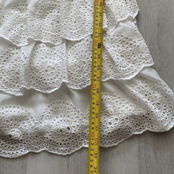 Joie Silk Altha Eyelet Porcelain Ruffle‎ Dress - Picture 11 of 16